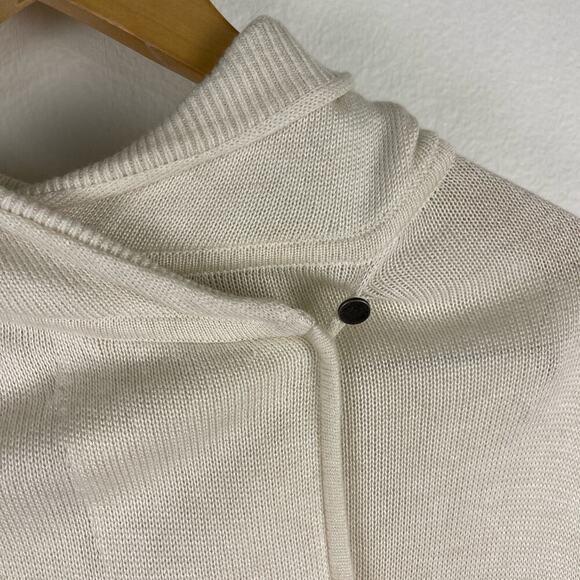 Lululemon Peace Of Mind Wrap Hooded Heathered White Sweater Cardigan Women's 4 - Picture 6 of 13